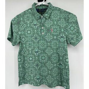 William Murray Short Sleeve Poly Blend Golf Polo Shirt Green Men's Size Large